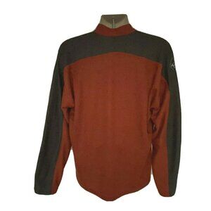 PRANA Mens Athletic 1/4 Zip Pullover Shirt XL Colorblock Stretch Logo USA Unisex